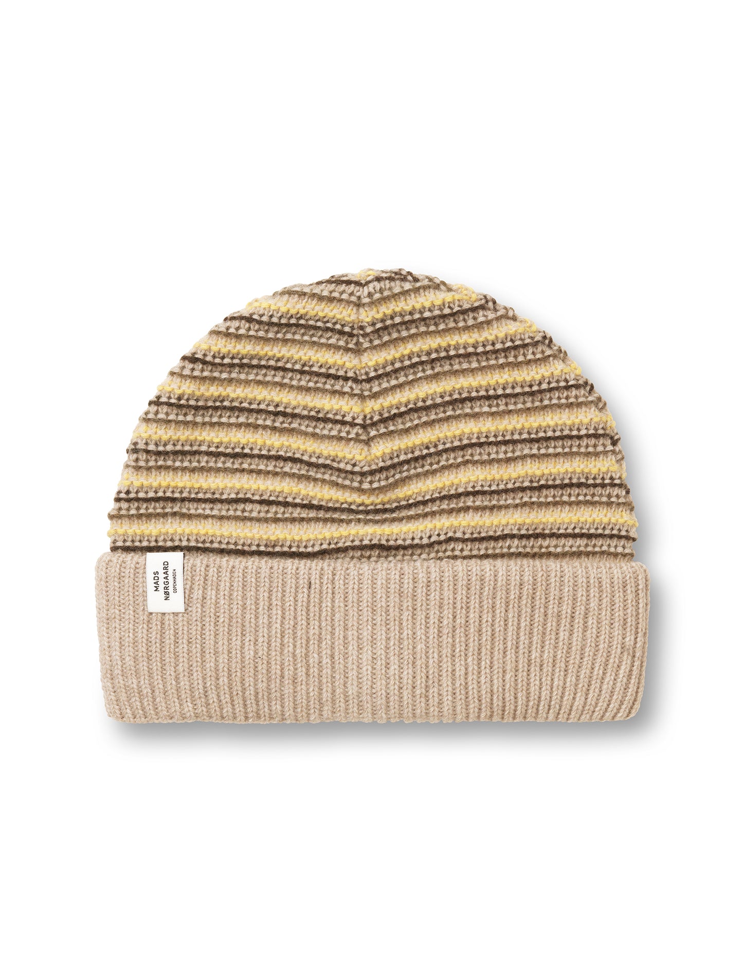 Stripey Abbey Hat, Oatmeal Melange Mix