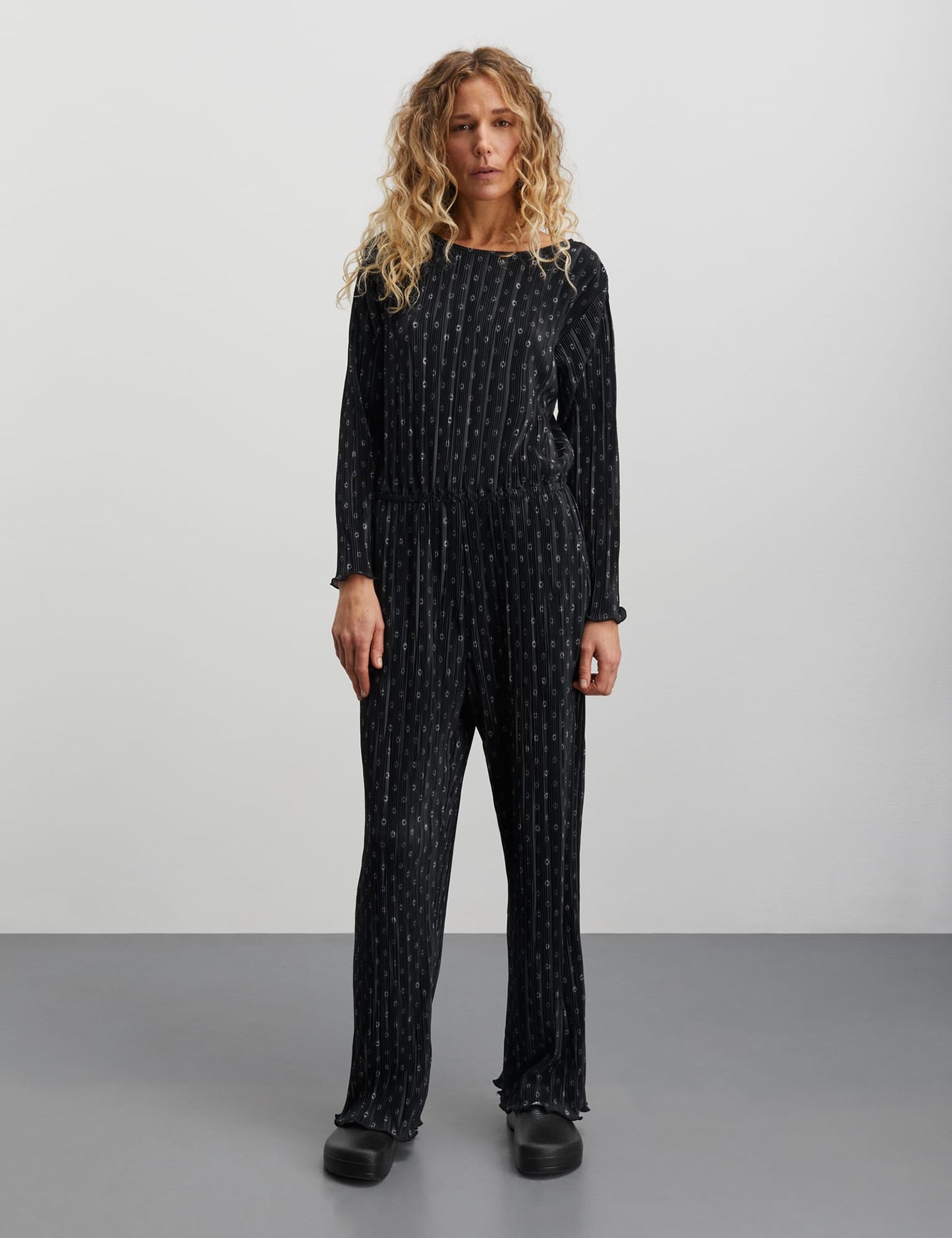 Luno Cava Jumpsuit AOP, Scribble Dot AOP/Black