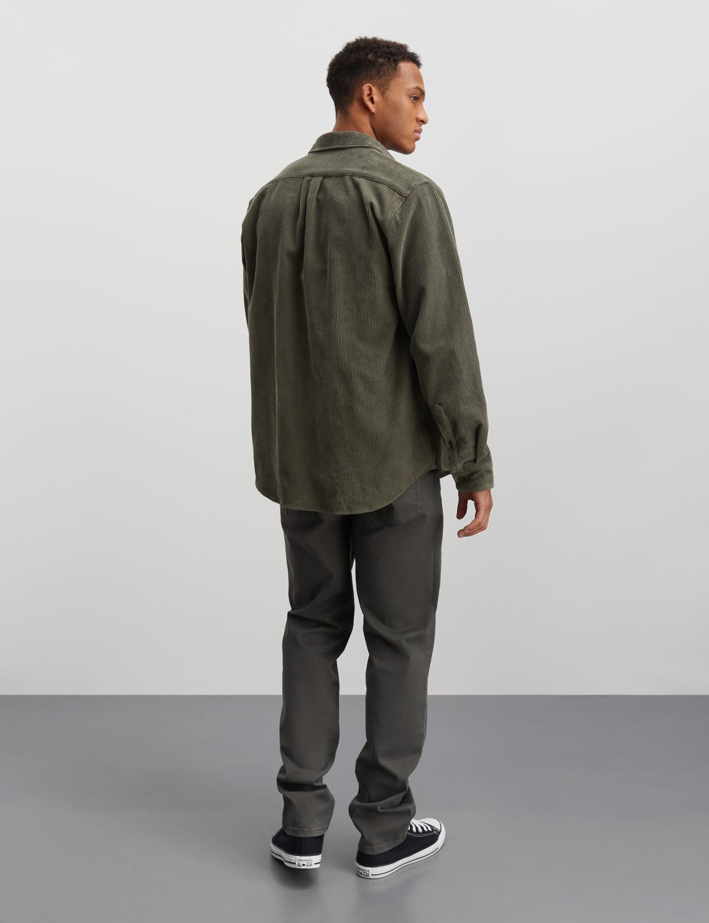 Classic Cord Malte Shirt, Duck Green