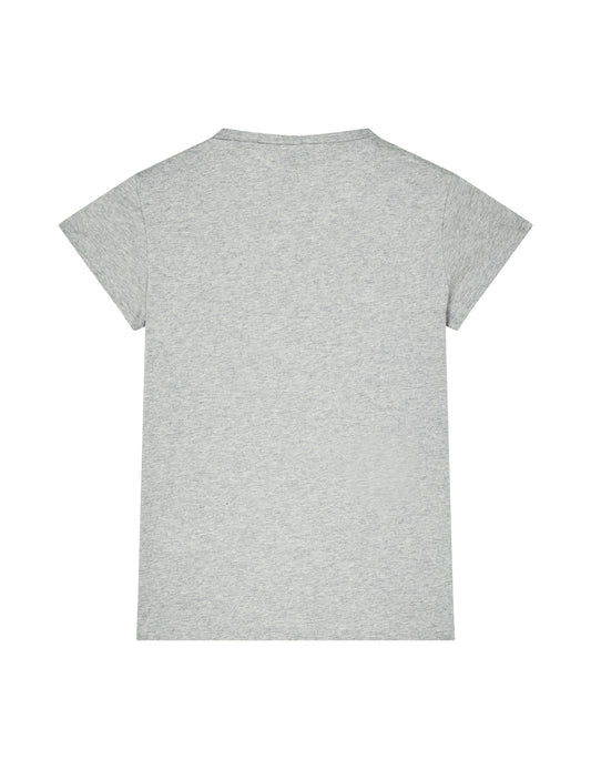 Single Organic Tuvina Tee, Light Grey Melange