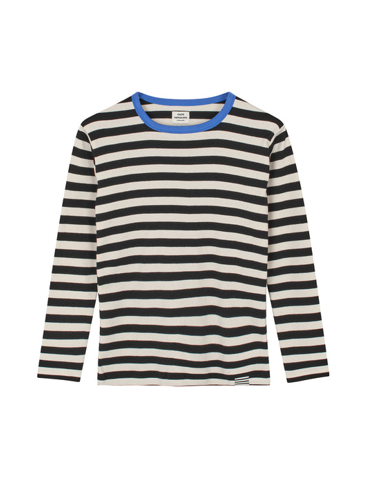 Midi Rib Tobino Tee LS, Black/Ecru