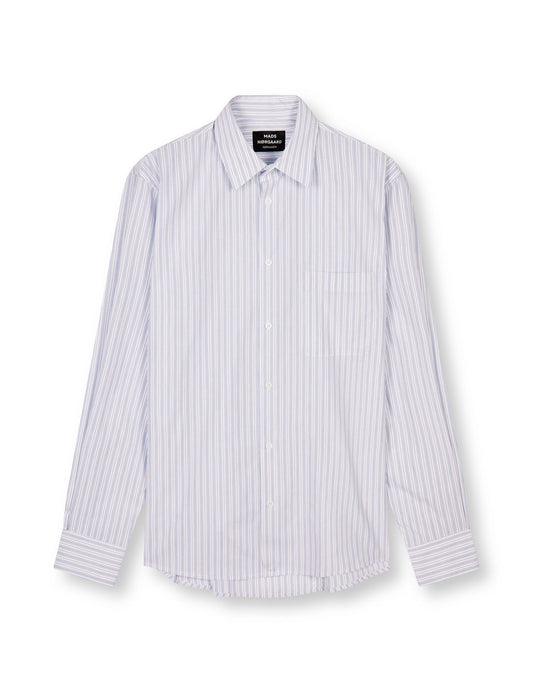 Organic Cotton Poplin Sune Shirt, Deep Well/White