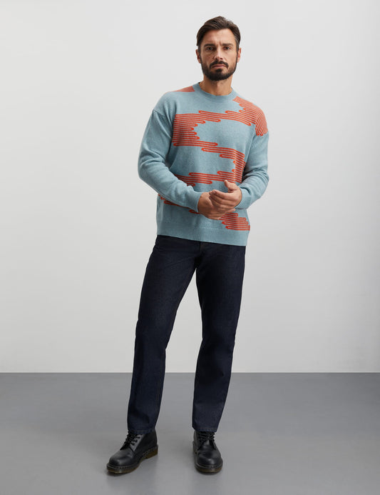 Eco Wool Vilhelm Lines Knit, Slate