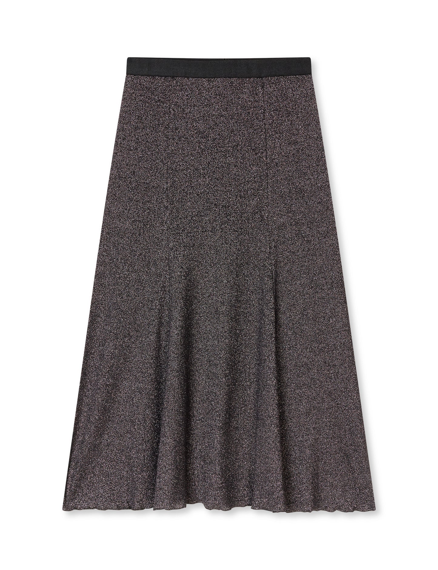 2x2 Lurex Saga Skirt, Gun Metal