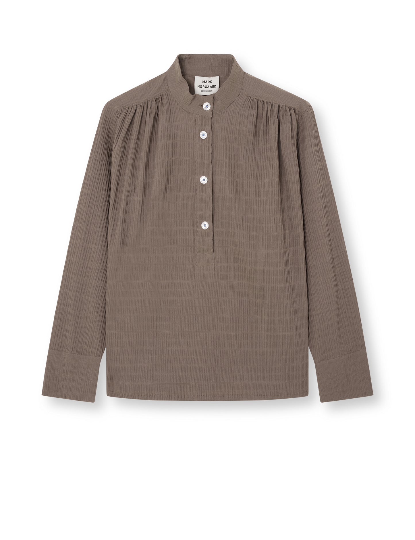 Crinckle Pop Bara Shirt, Teak Melange