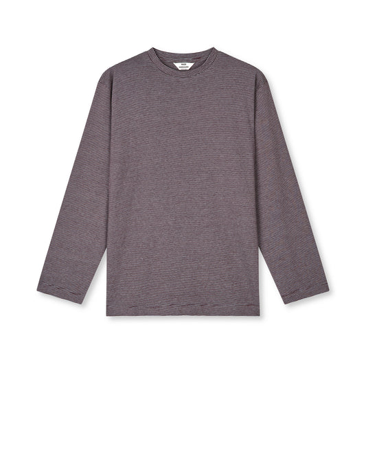 Crisp Jersey Jerry Tee LS, Plum Perfect/Iced Aqua