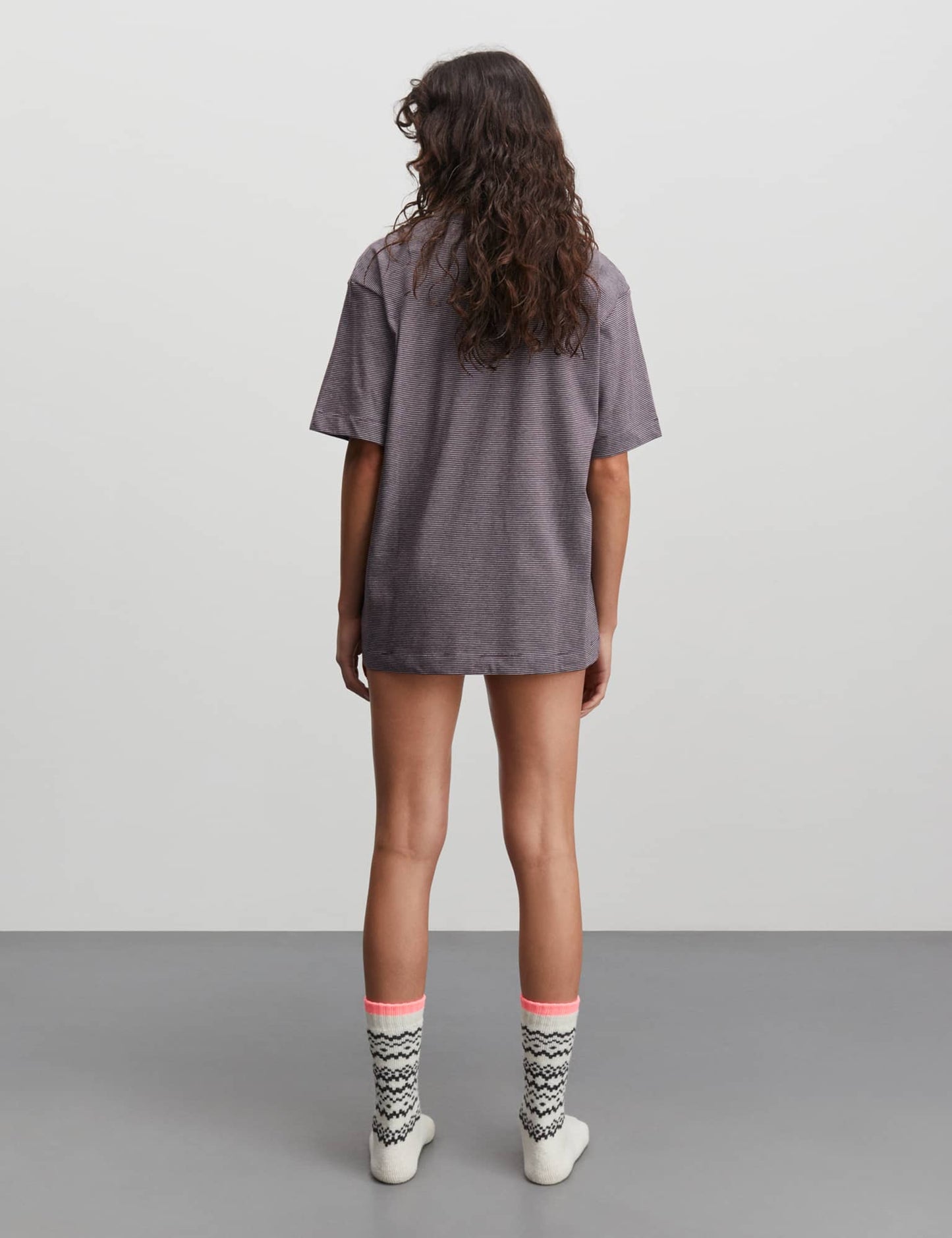 Crisp Jersey Dassel Tee, Plum Perfect/Iced Aqua