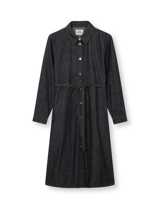 Soft Denim Svanil Dress, Black Melange