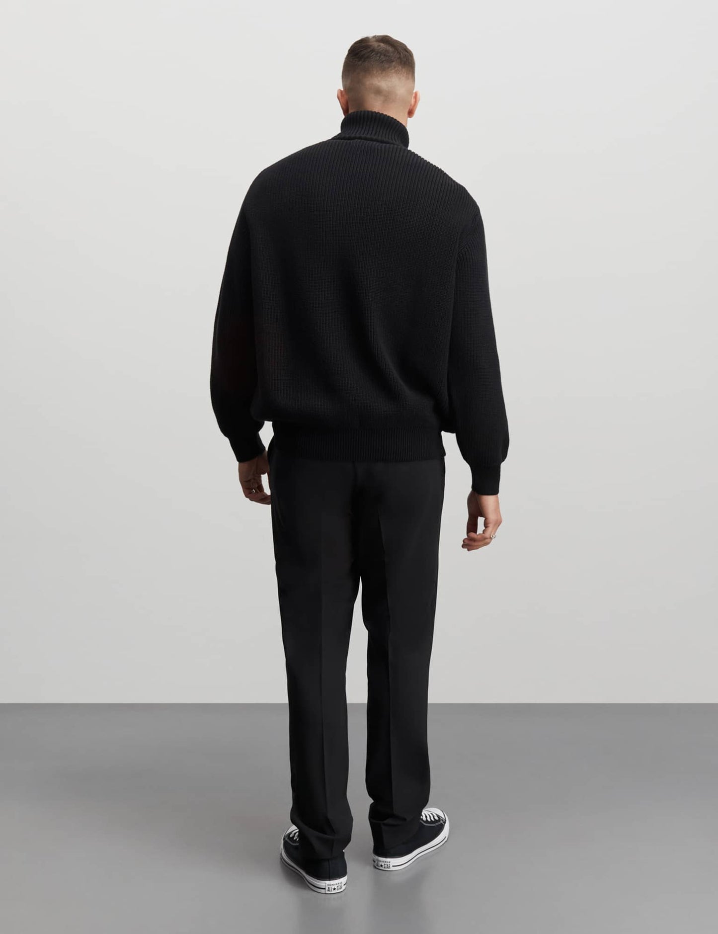 Tight Cotton Kurt Knit, Black