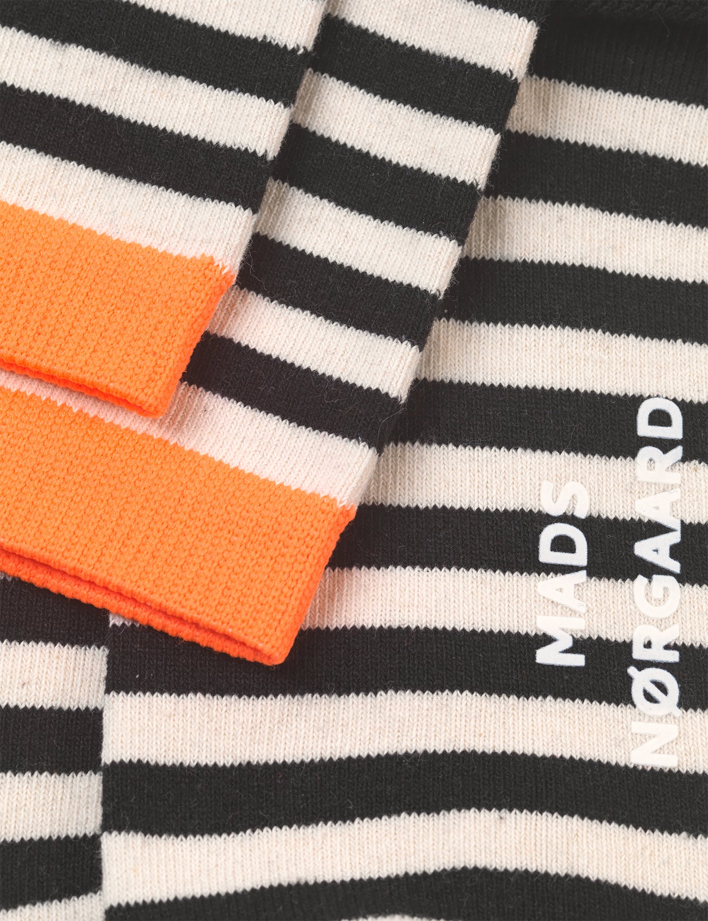 Sock Pair Stripe Mix, Black/Tangarine