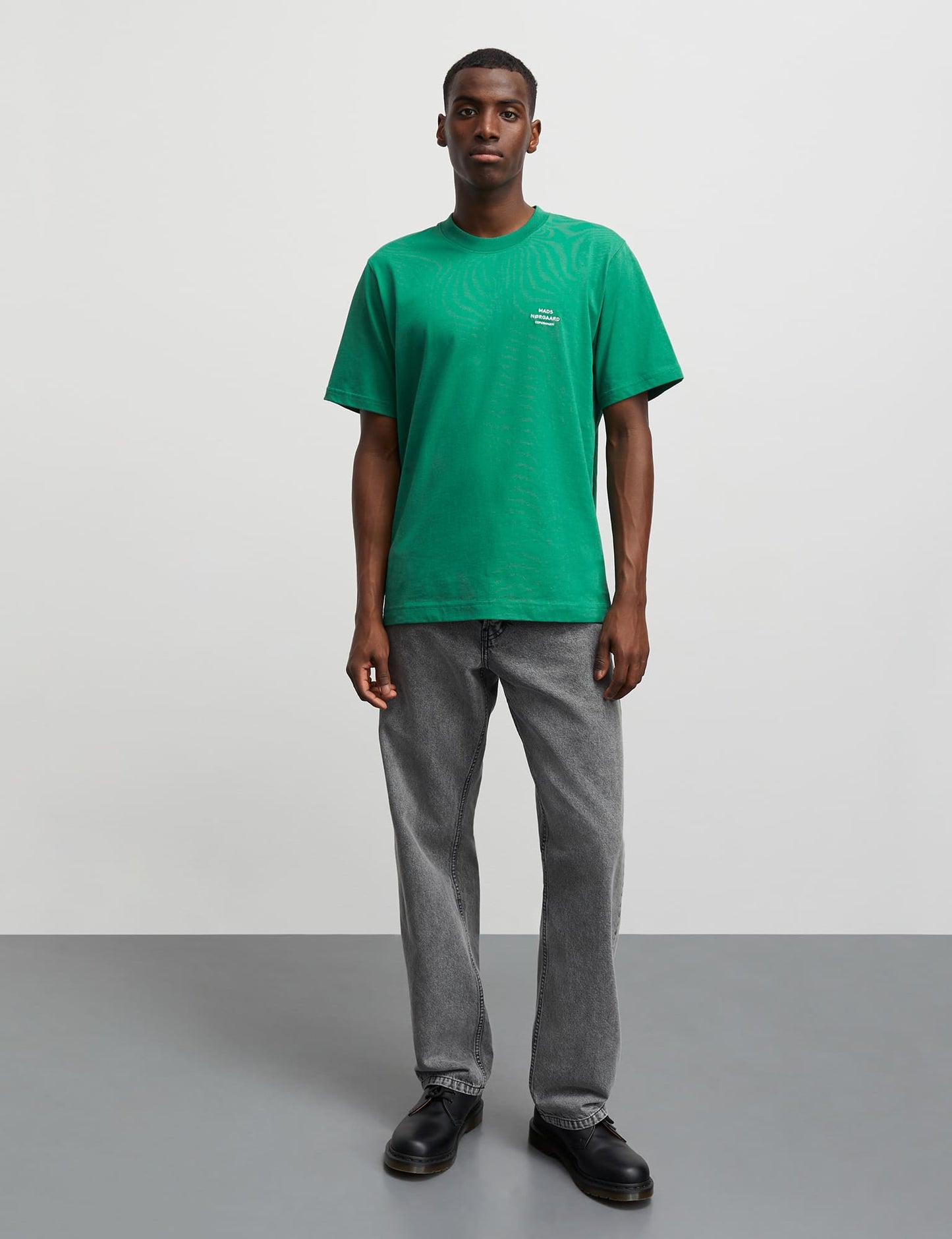 Cotton Jersey Frode Emb Logo Tee, Verdant Green