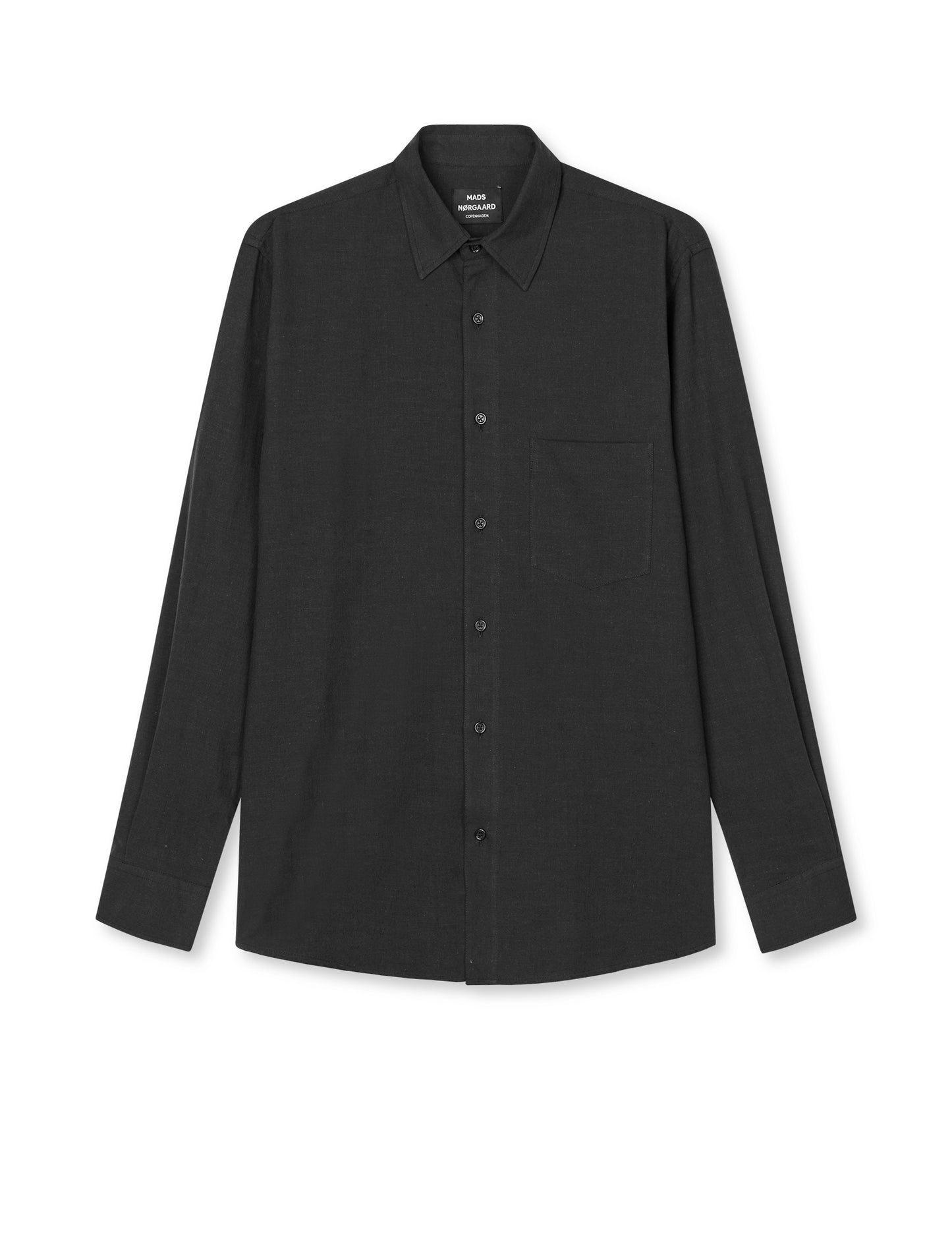 Cotton Linen Sune Shirt, Black