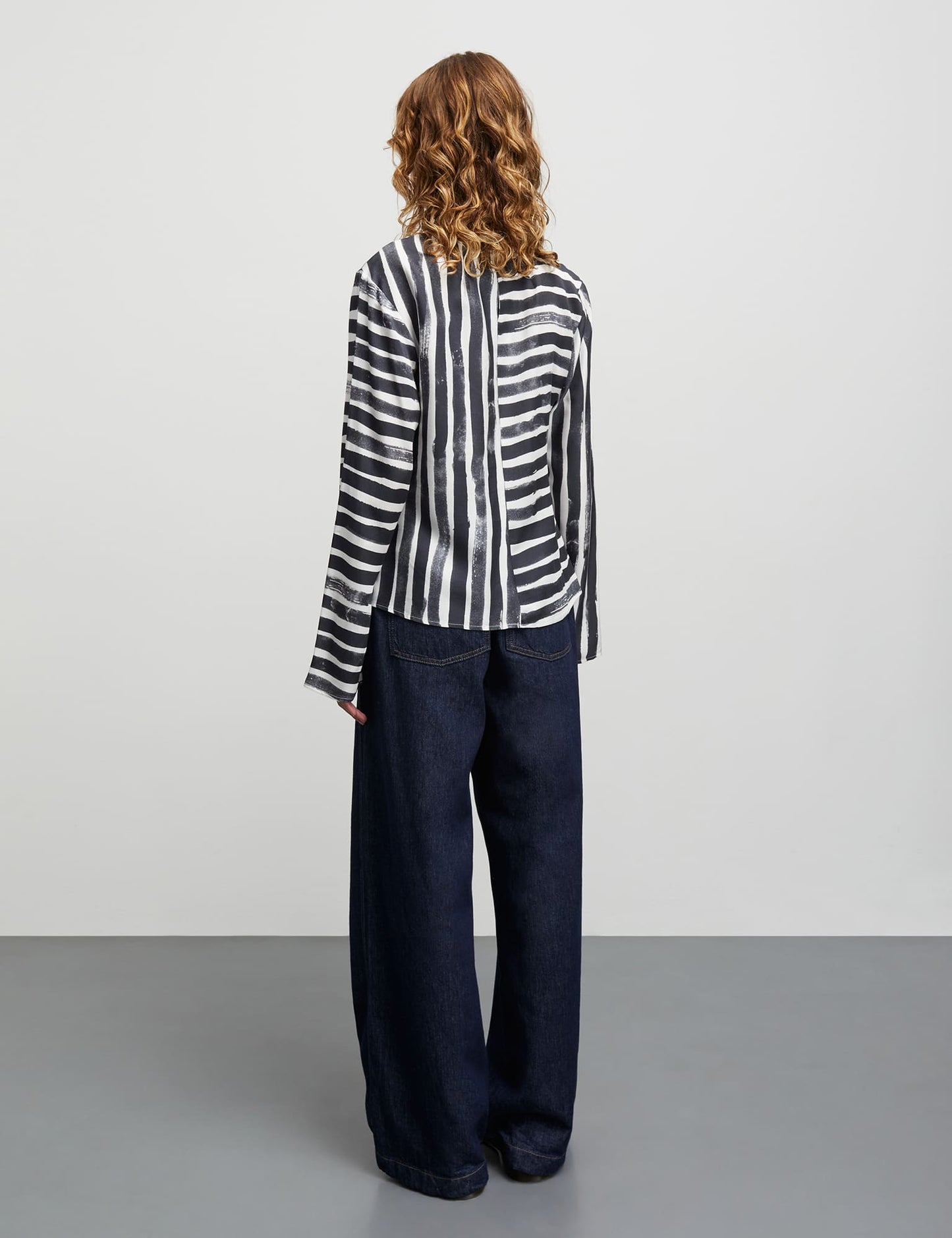 Tencella Ava Top, AOP Stripe/Parisian Night