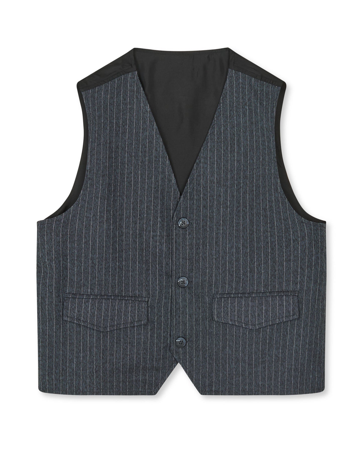 Pinstripe Melange Orla Vest, Parisian Night Melange