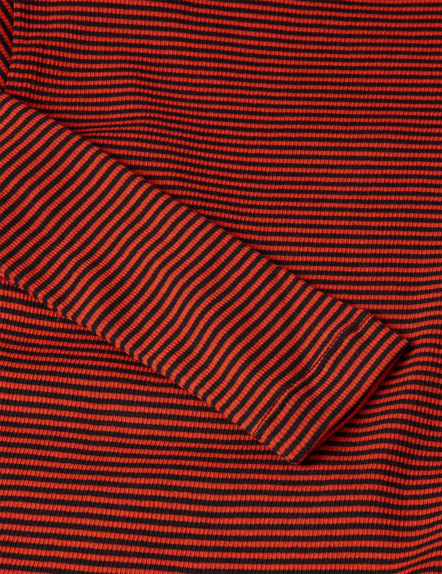 2x2 Cotton Stripe Susi LS Top, Fiery Red/Black