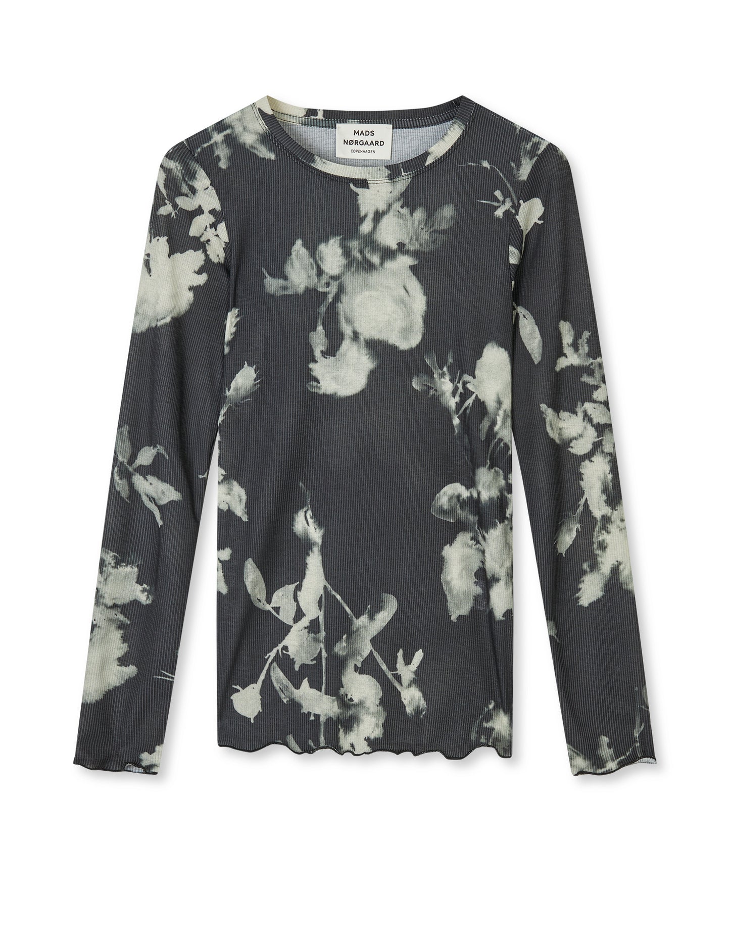 Sherib Nava LS Tee, Ink Flower AOP/Balck