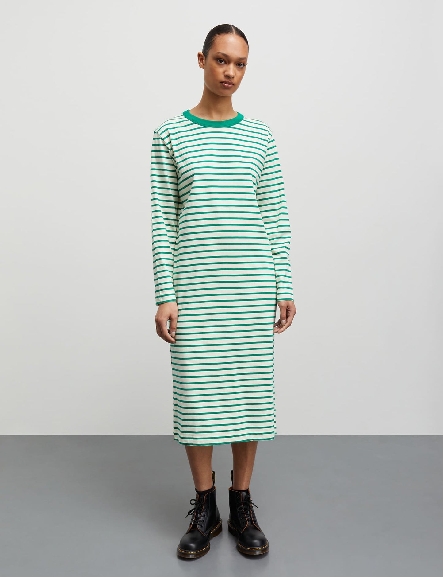 Soft Single Ella Dress, Vanilla Ice/Verdant Green