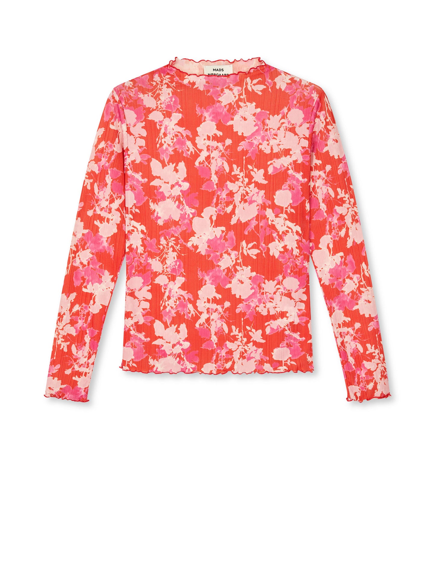 Fancy Jersey Minnie Top, AOP Rose/Fiery Red