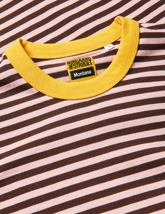 Cotton Jersey Frode Montana Tee, Stripe/Sunset Gold