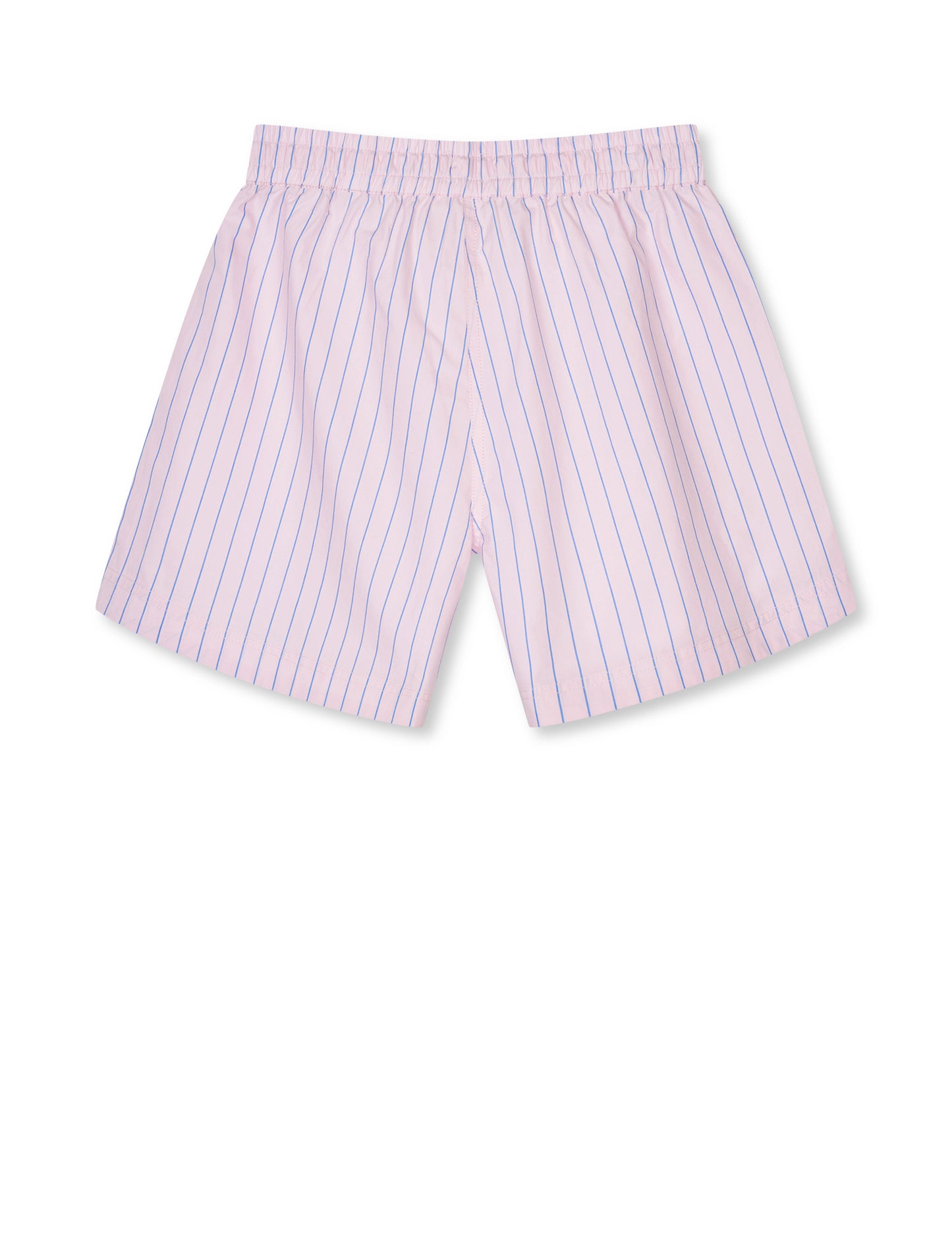 Crisp Poplin Pio Shorts, Pinstripe/Parfait Pink