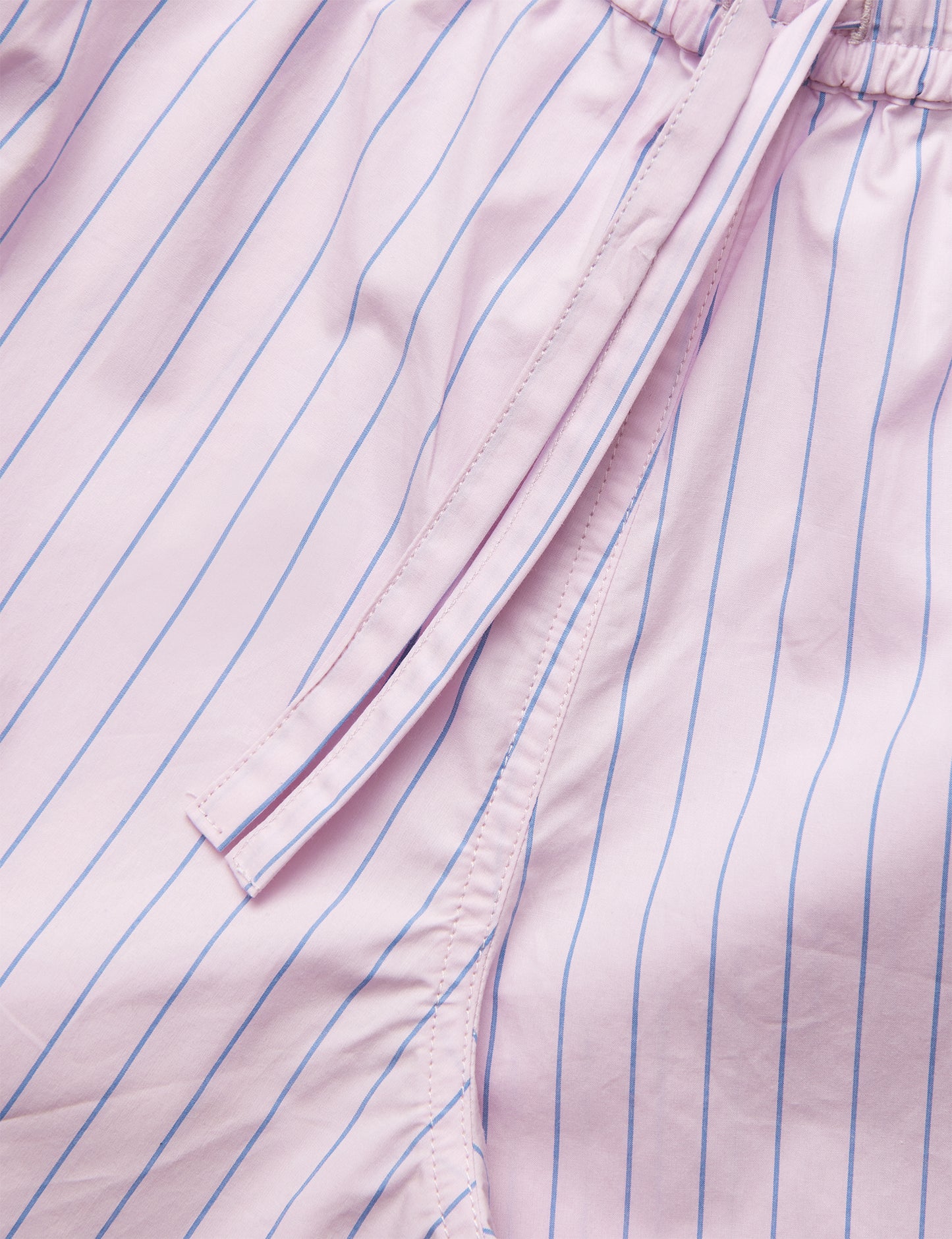 Crisp Poplin Pio Shorts, Pinstripe/Parfait Pink