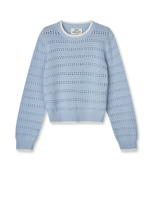 Tight Cotton Inga Knit, Cashmere Blue/Vanilla Ice