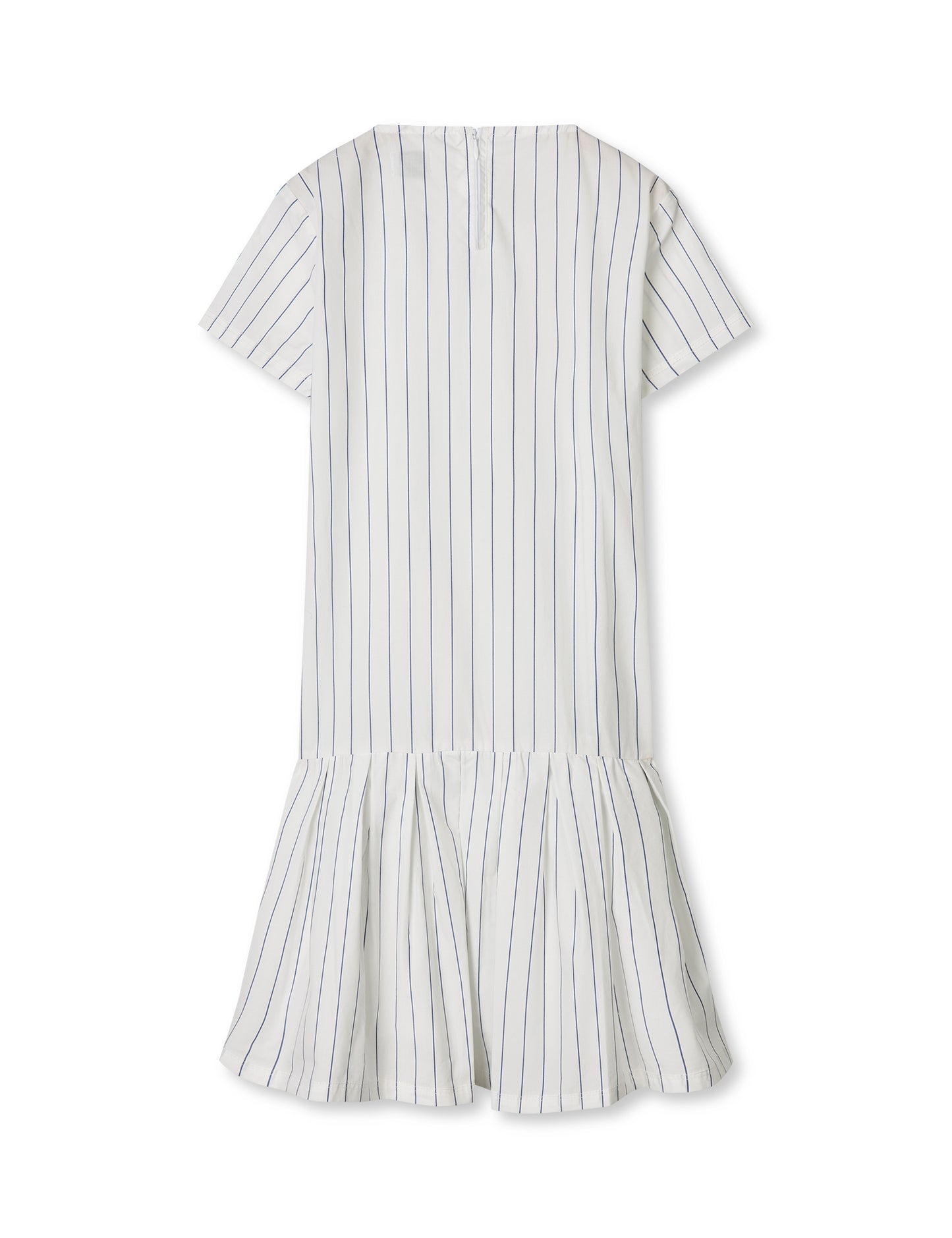 Crisp Poplin Drastina Dress, Pinstripe/Parisian Night