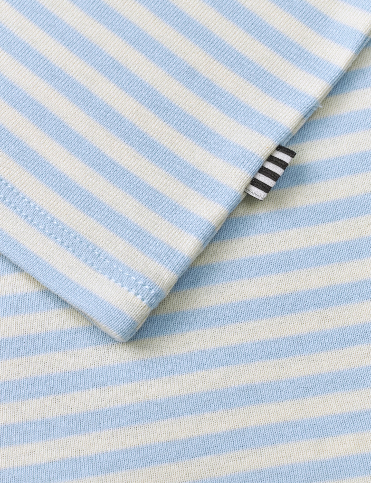 Soft Duo Striped Tobinino Tee LS, Cashmere Blue/Vanilla Ice