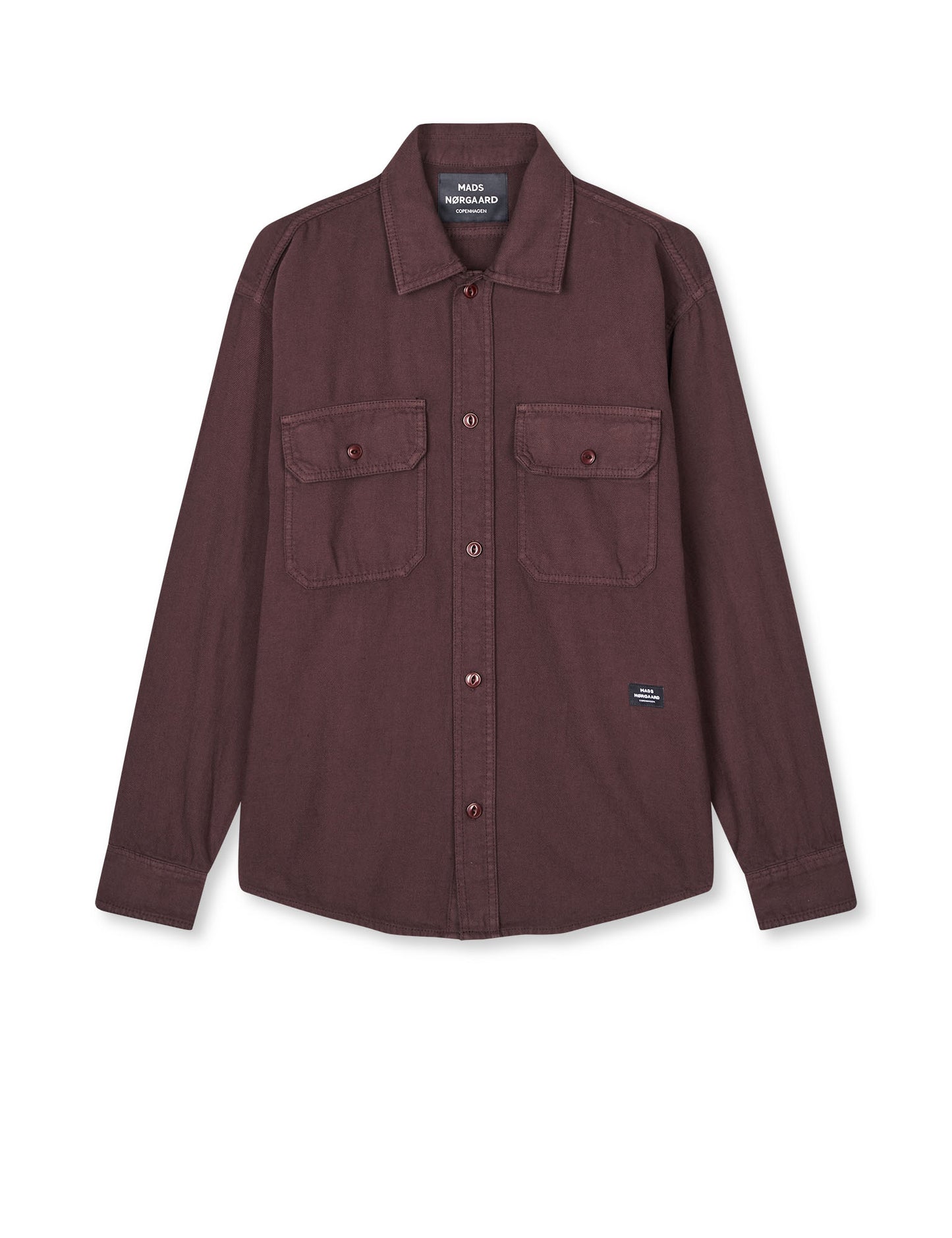Cotton Linen Work August Shirt, Chicory Coffee