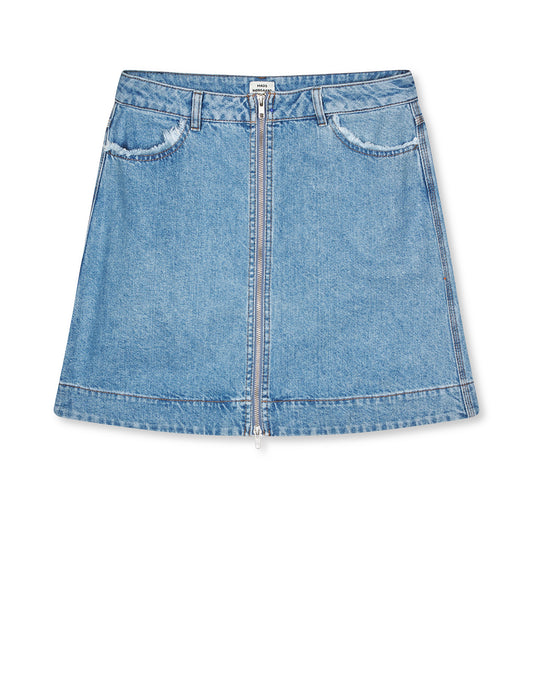 Classic Denim Riva Skirt, Mid Blue Denim