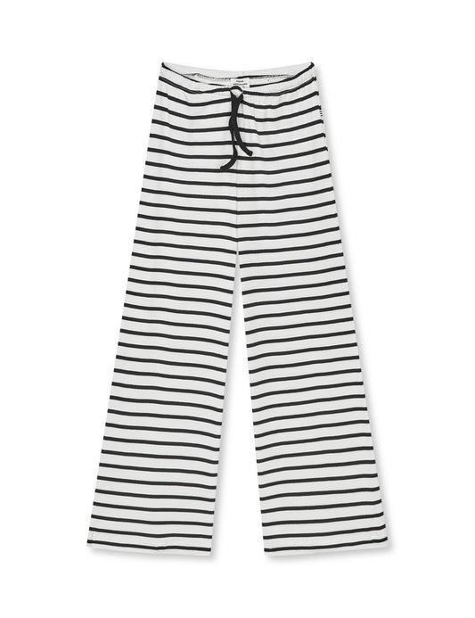 2x2 Cotton Stripe Verona Pants, Vanilla Ice/Black