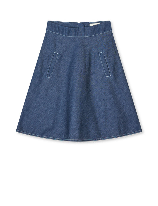 Air Denim Stelly Skirt, Dark Blue Denim