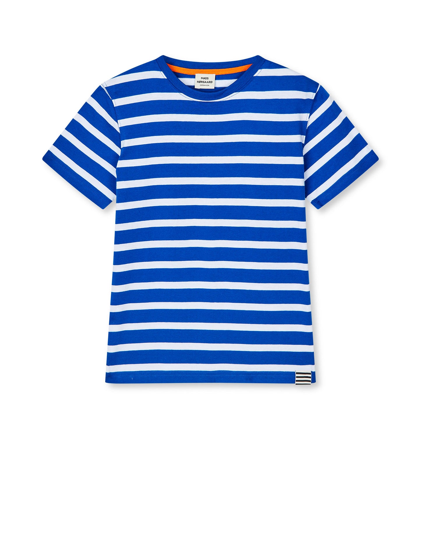 Cotton Jersey Stripe Thorlino Tee, Surf The Web/White