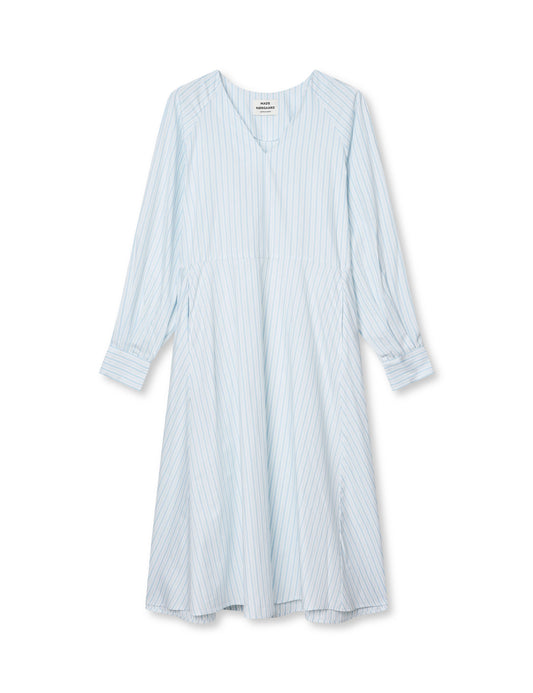 Poplinda Esme Dress, Pinstripe/Cashmere Blue