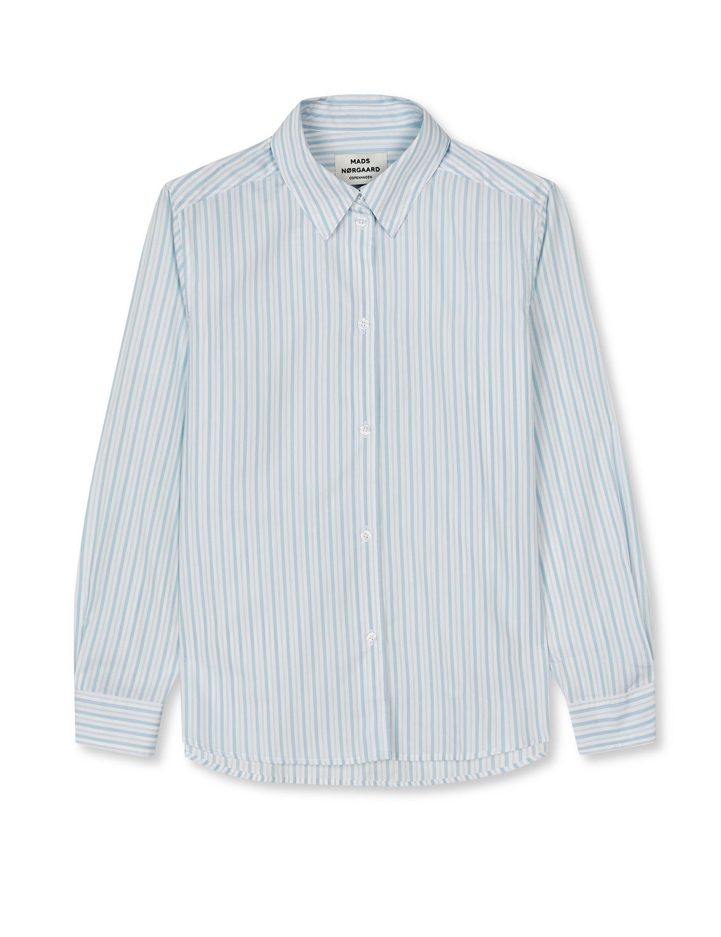 Poplinda Crane Shirt, Pinstripe/Cashmere Blue