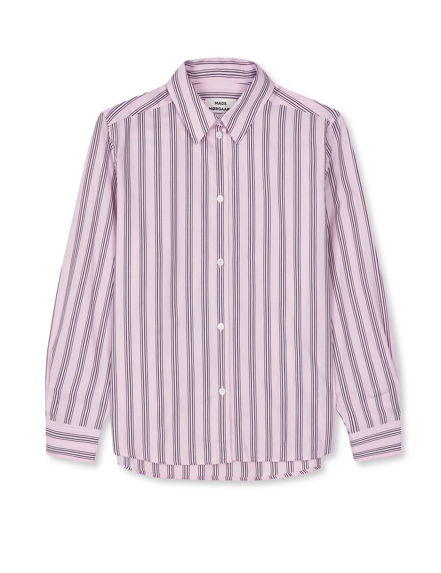 Poplinda Crane Shirt, Pinstripe/Parfait Pink