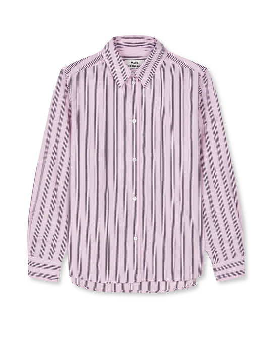 Poplinda Crane Shirt, Pinstripe/Parfait Pink