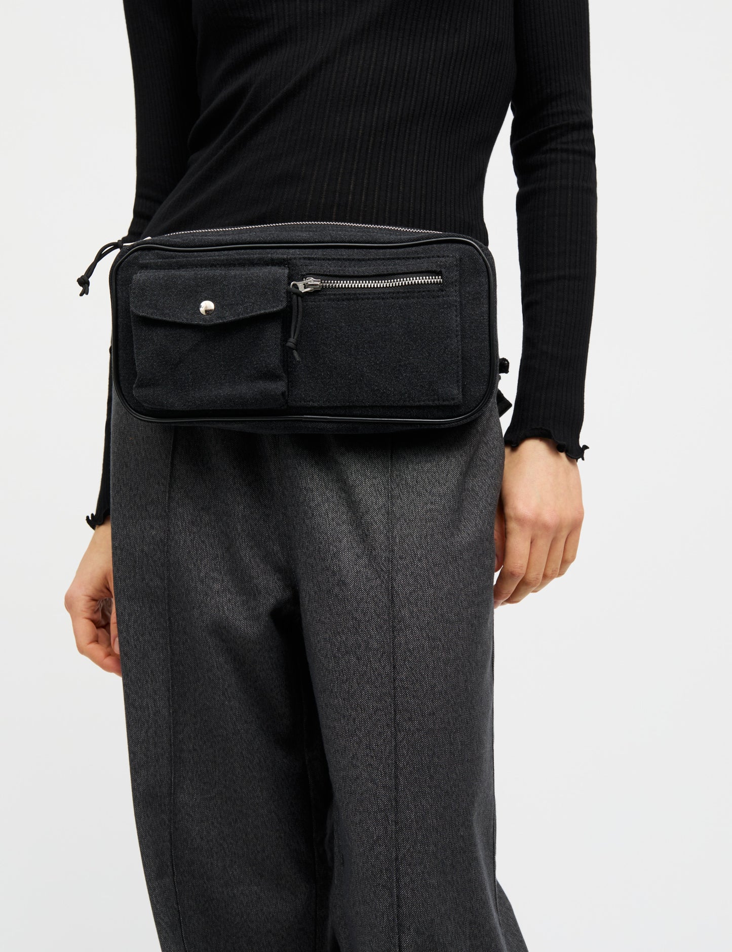 Boutique Washed Carni Bag, Washed Black