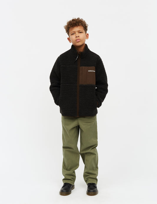 Teddy Fleece  Jeffo Jacket, Jet Black