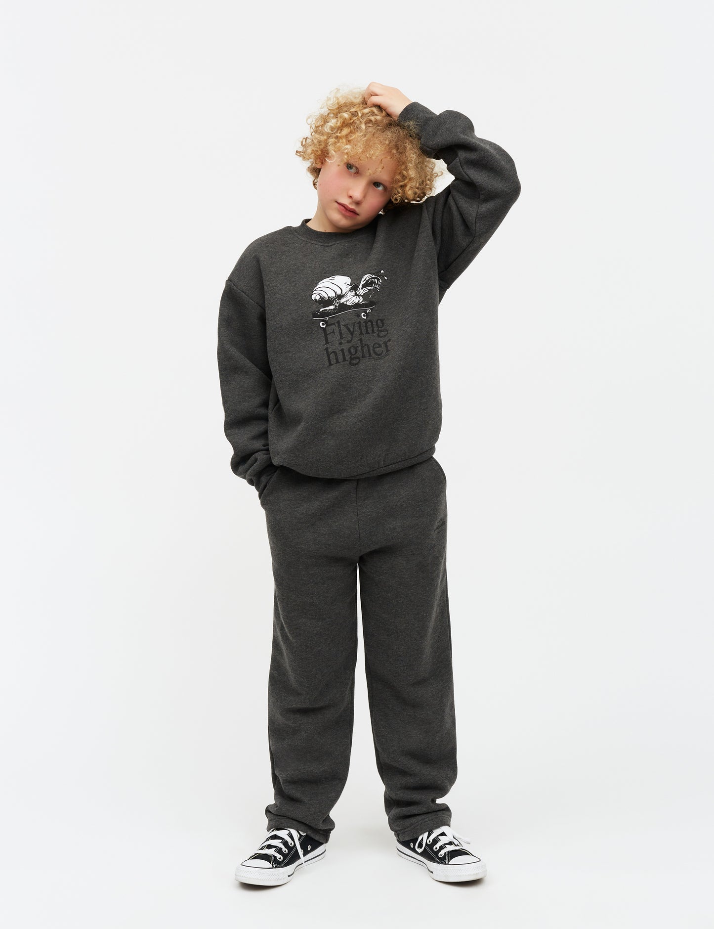 Mix Sweat Sonar Sweatshirt, Charcoal Melange