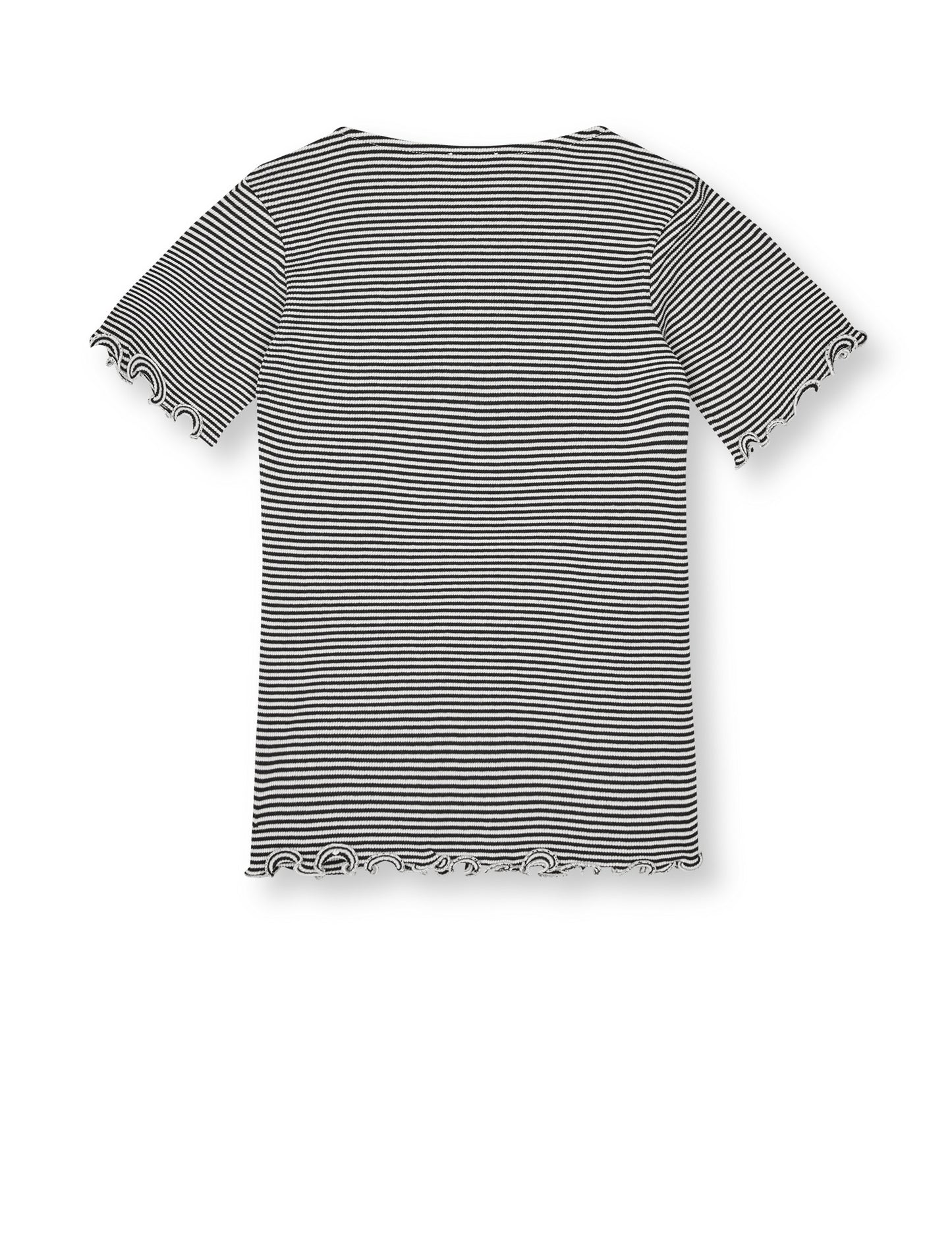 2x2 Cotton Stripe Tiki Tee, Black/Vanilla Ice