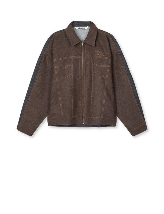 MB 50/50 Trucker Jacket, Raw/Brown