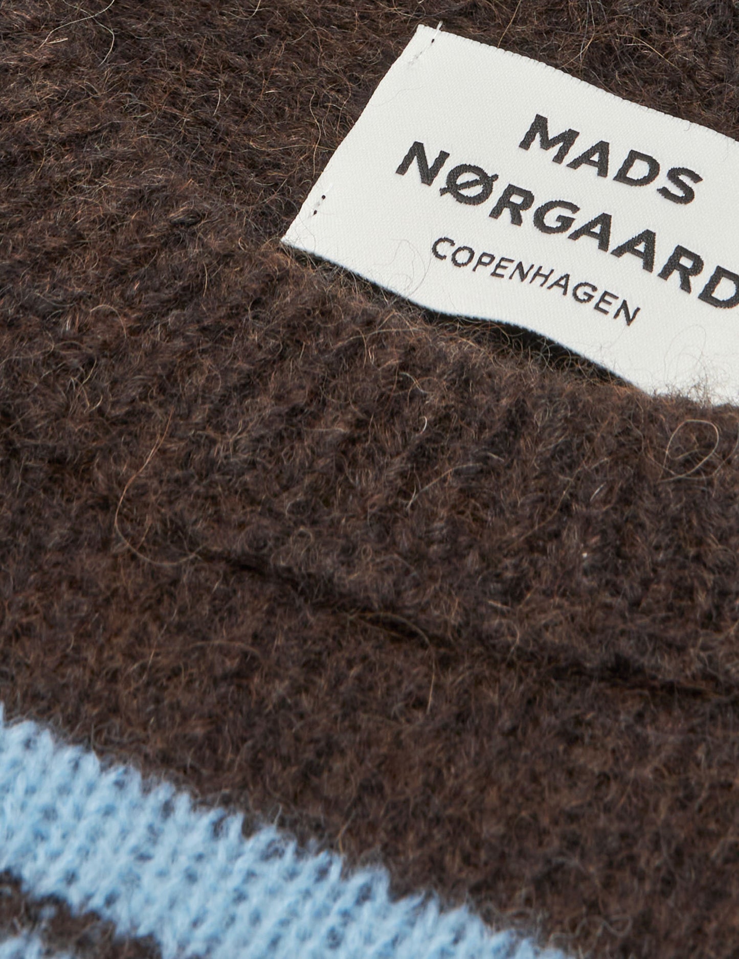 Alpaca Murphy Sweater, Demitasse/Frozen Fjord