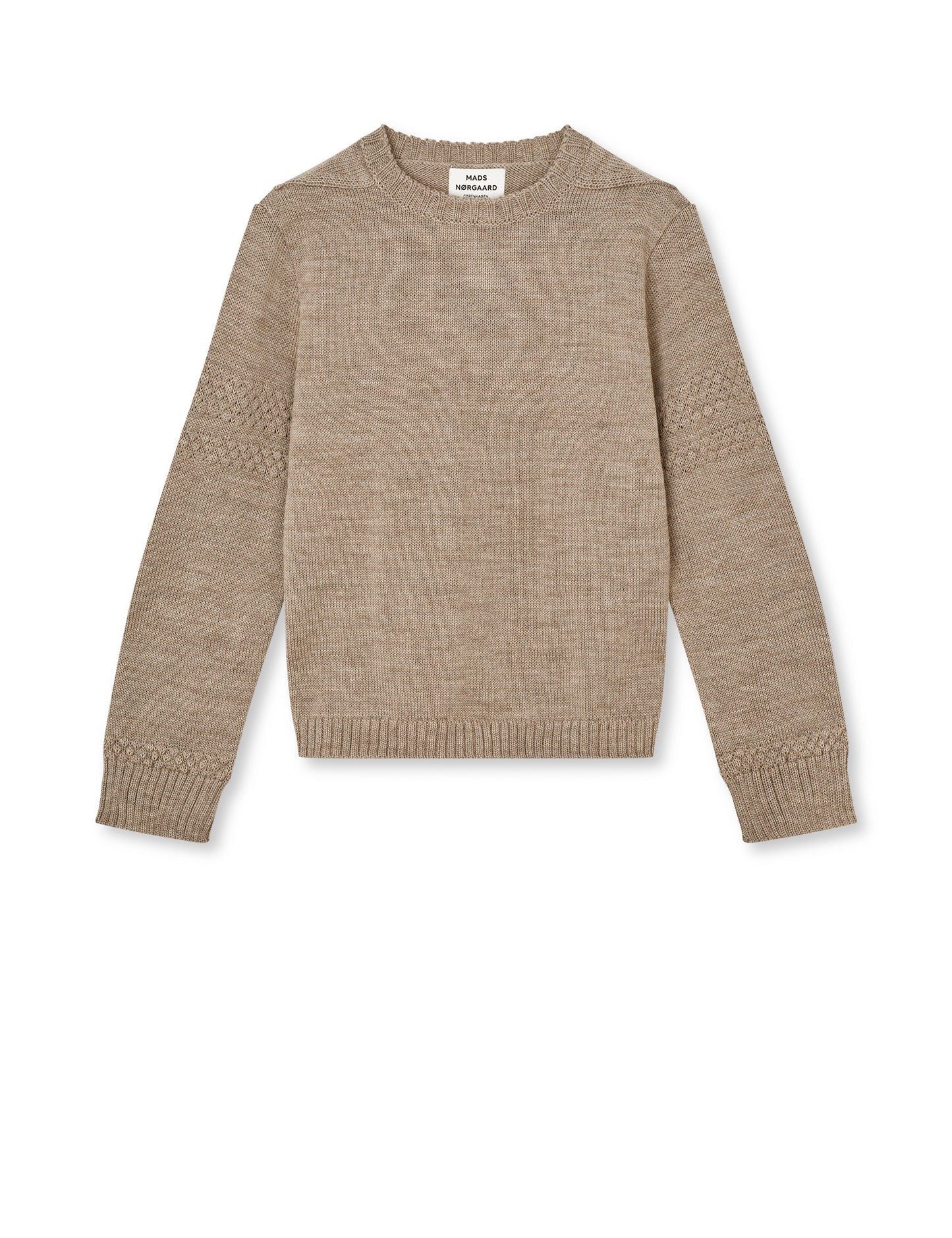 Wool Karoline Sweater, Beige Melange