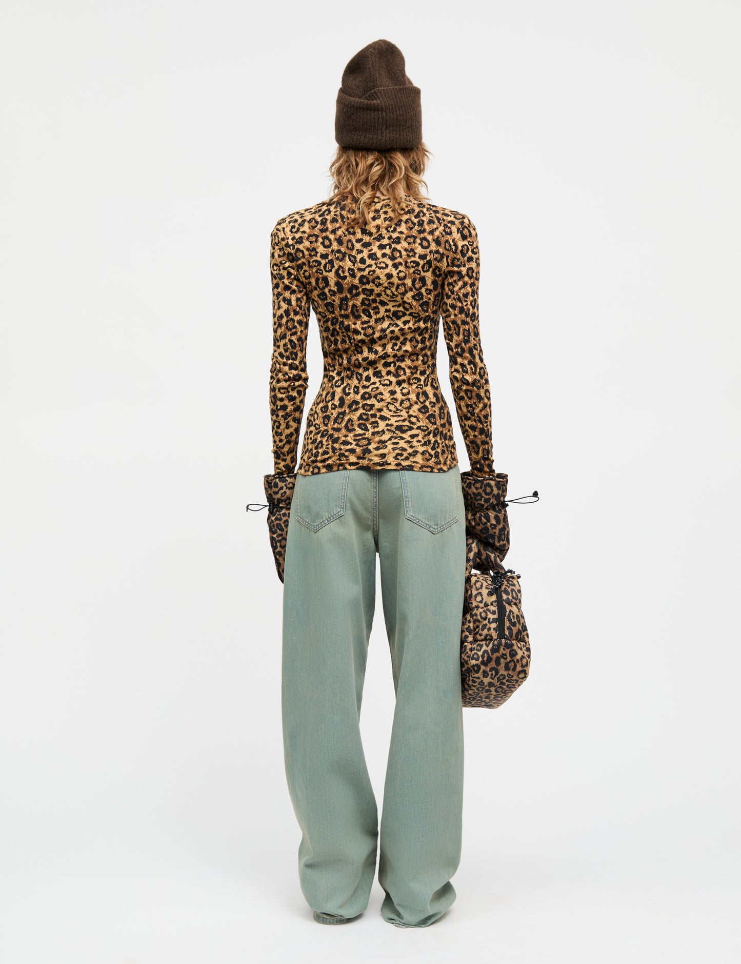 2x2 Cotton Tuba Tee LS AOP, Leopard AOP/Black