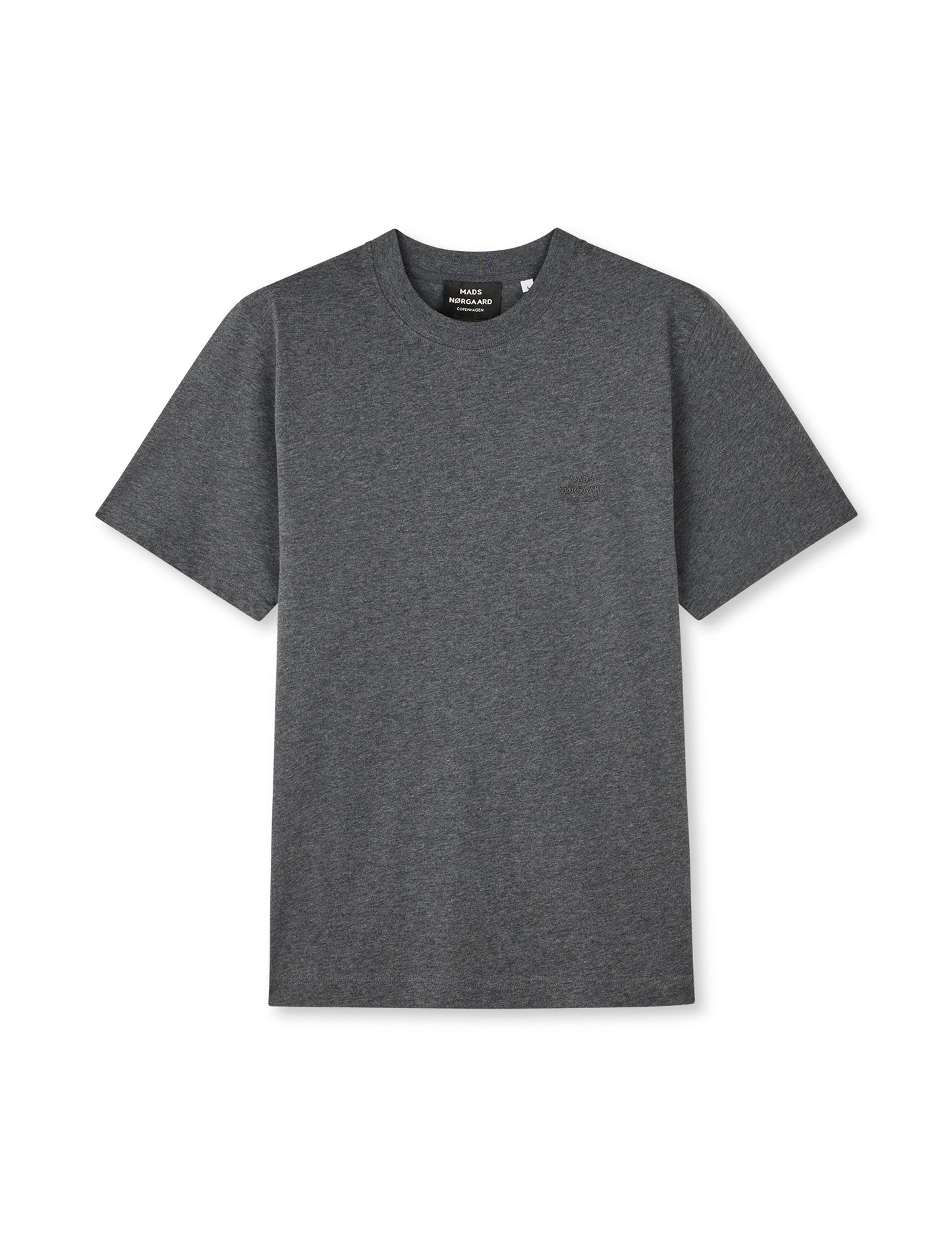 Cotton Jersey Frode Logo Tee FAV, Dark Grey Melange