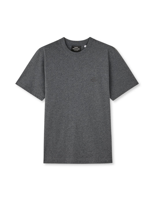 Cotton Jersey Frode Logo Tee FAV, Dark Grey Melange