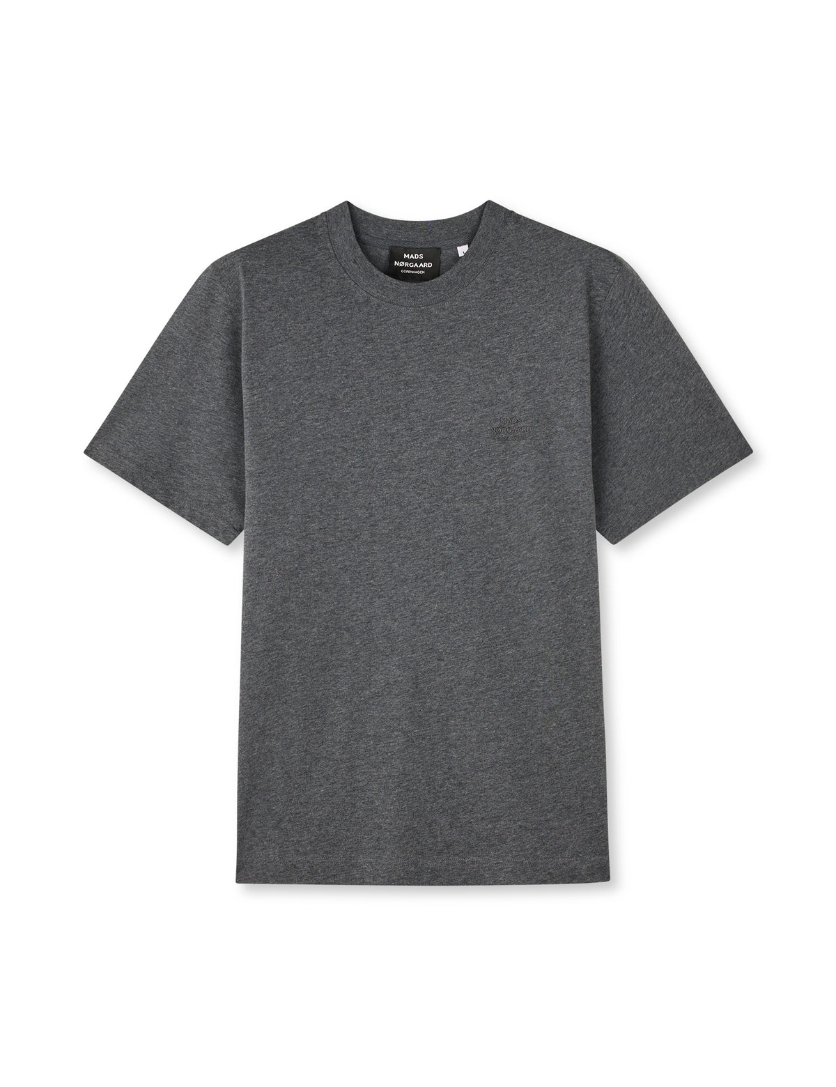 Cotton Jersey Frode Logo Tee FAV, Dark Grey Melange