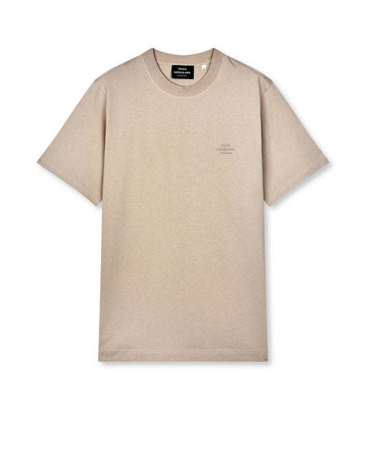 Cotton Jersey Frode Logo Tee FAV, Plaza Taupe