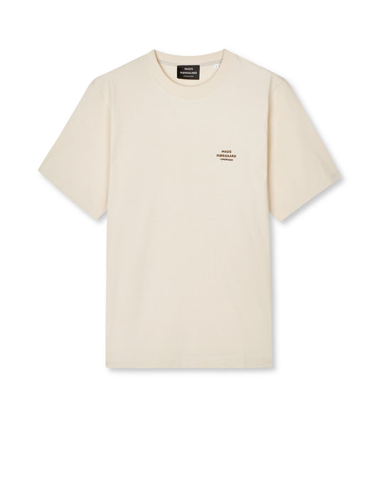 Cotton Jersey Frode Logo Tee FAV, Seedpearl